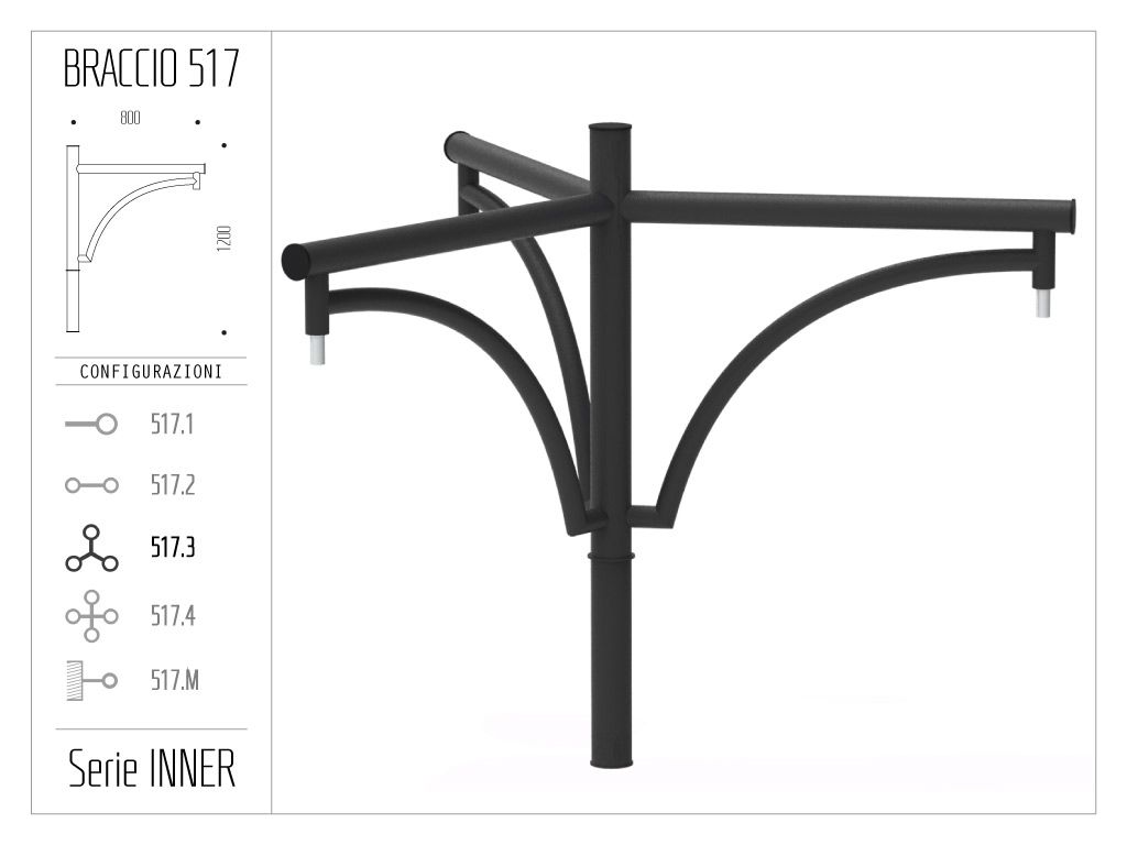 Braccio serie INNER con arco - triplo