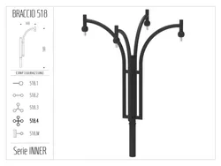 braccio serie inner curvo 518.4