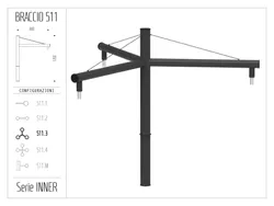 Braccio serie INNER con tirante - singolo