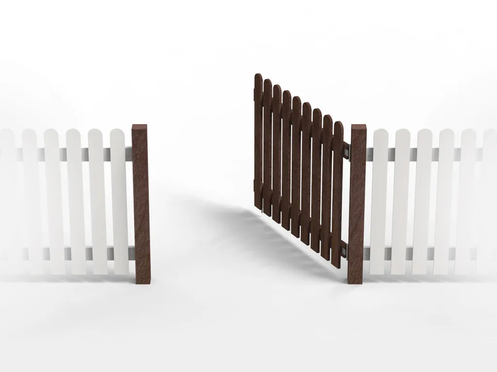 Country Model Fence Gate Module in STRONGPLAST Recycled Plastic