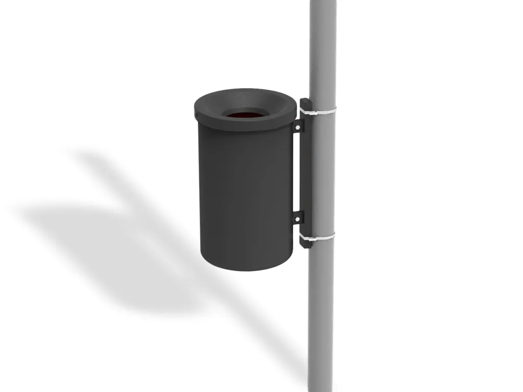 Pole-Mounted Litter Bin