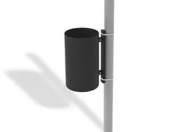 cestino rigato innesto palo acciaio