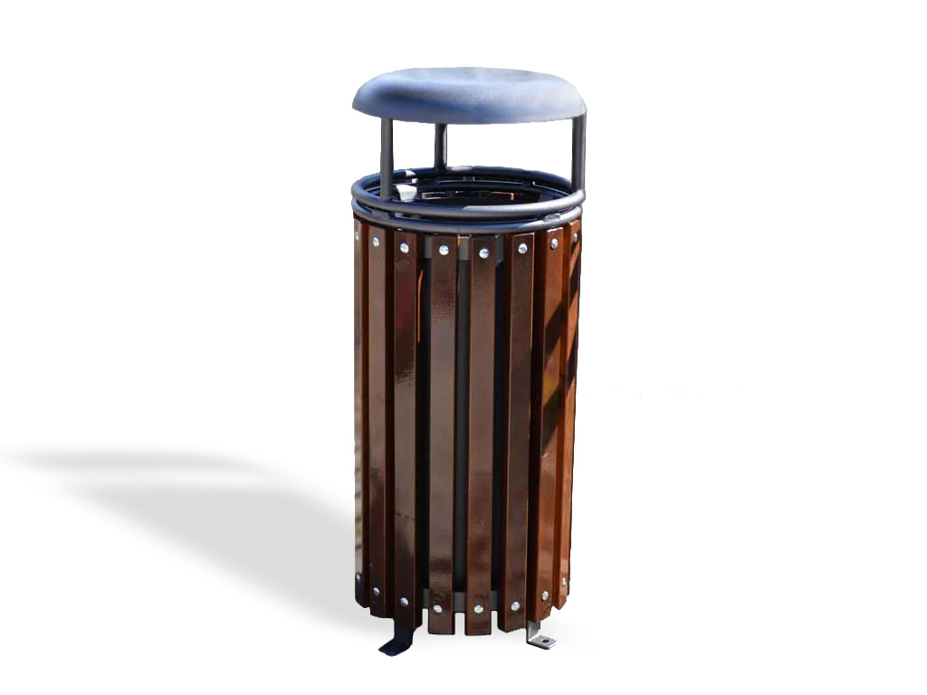 Waste Bin Giglio with wood