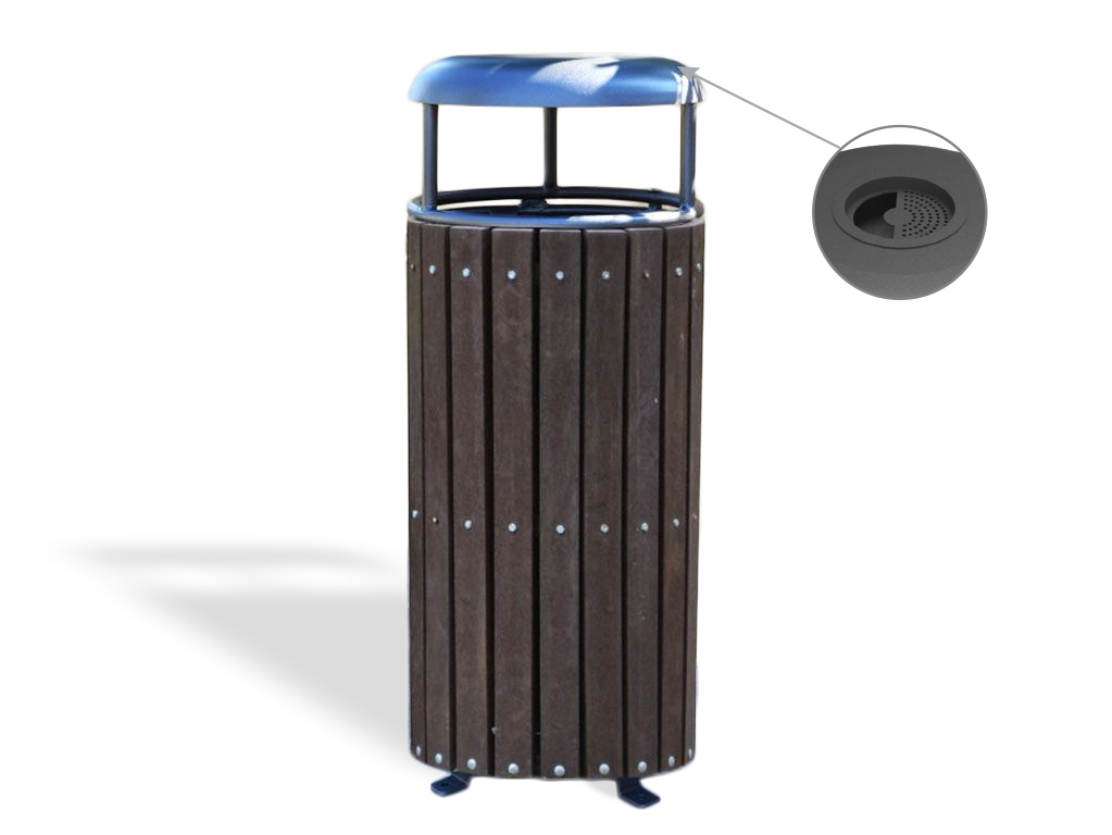 Waste Bin Giglio with wood