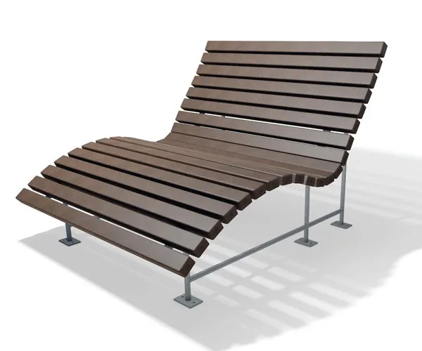Recycled plastic chaise longue