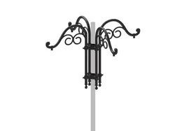 Cima a pastorale con doppio riccio ornamentale tipo Vasari - quadruplo