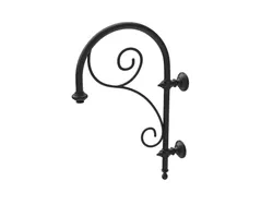 Cima a pastorale a muro con doppio arzigogolo in acciaio tipo Terragni