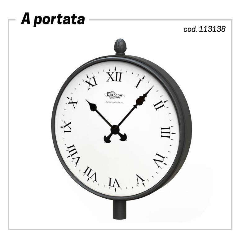 cod 113138 orologio artistico in ghisa e acciaio a portata