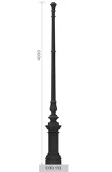cod 132 palo in ghisa altezza 4000