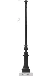 cod 171 palo in ghisa altezza 3400