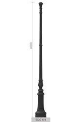 cod 173 palo in ghisa altezza 4000