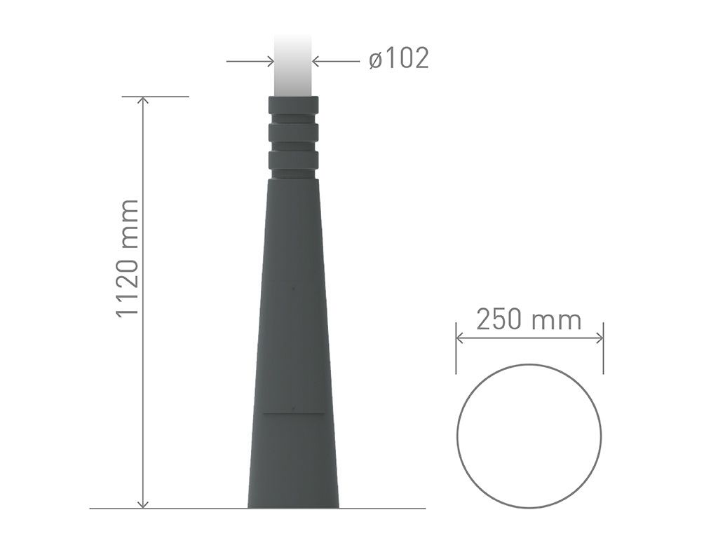 cod 321 base circolare media stile moderno in ghisa per pali in acciaio.jpg?v=1786783508734