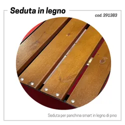 Seduta e spalliera in legno per viva smart