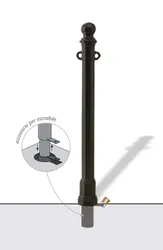Cast Iron Bollard Model 702 Sele with Removable Accessory