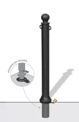 Secchia Removable Bollard 76 mm diam