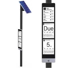 e paper bus stop kiosk fotovoltaico