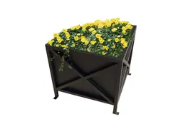 fioriera artistica acciaio biancospino angolare foto