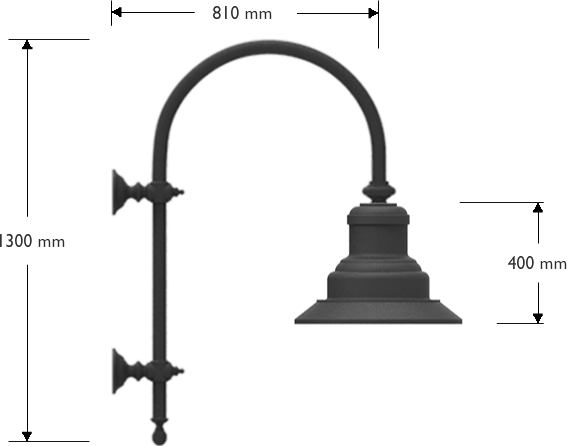 Mensola a muro con lanterna 622 LED 30W
