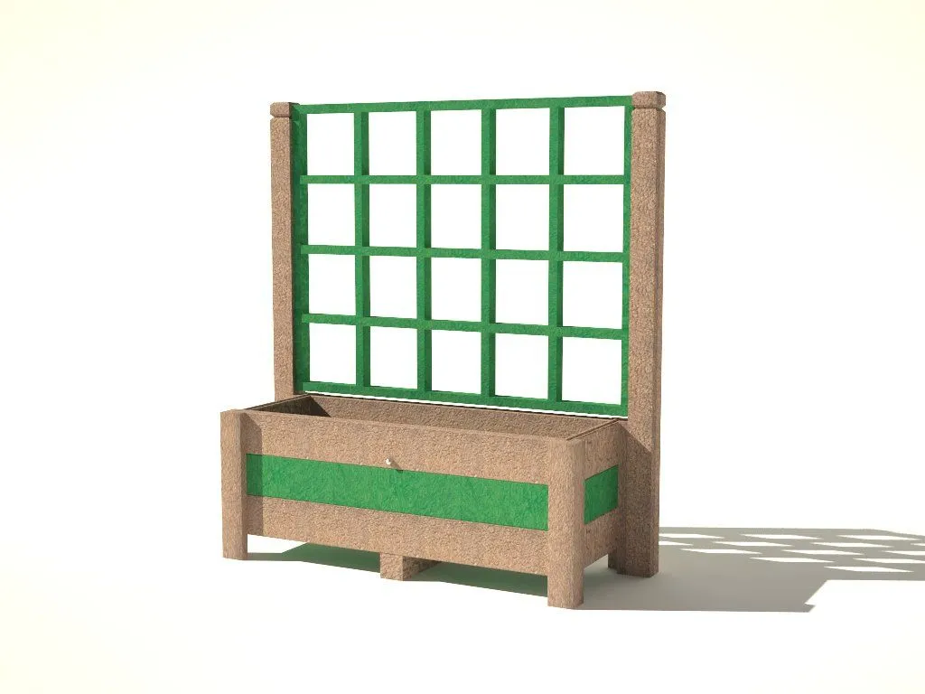 Panel con Jardinera para Punto Limpio Modelo CREMONA