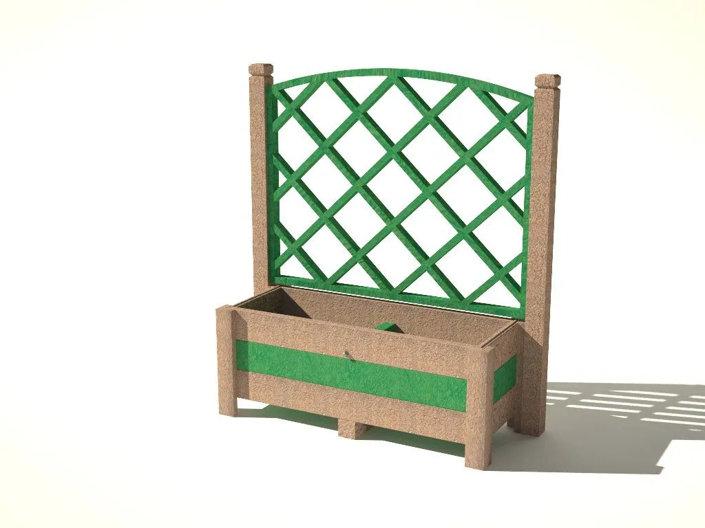 Panneau avec Jardinière pour Point de Collecte Modèle Venezia