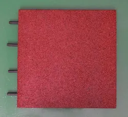 Red Recycled Rubber Safety Flooring - 4 cm Height