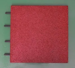 Red Recycled Rubber Safety Flooring - 4 cm High
