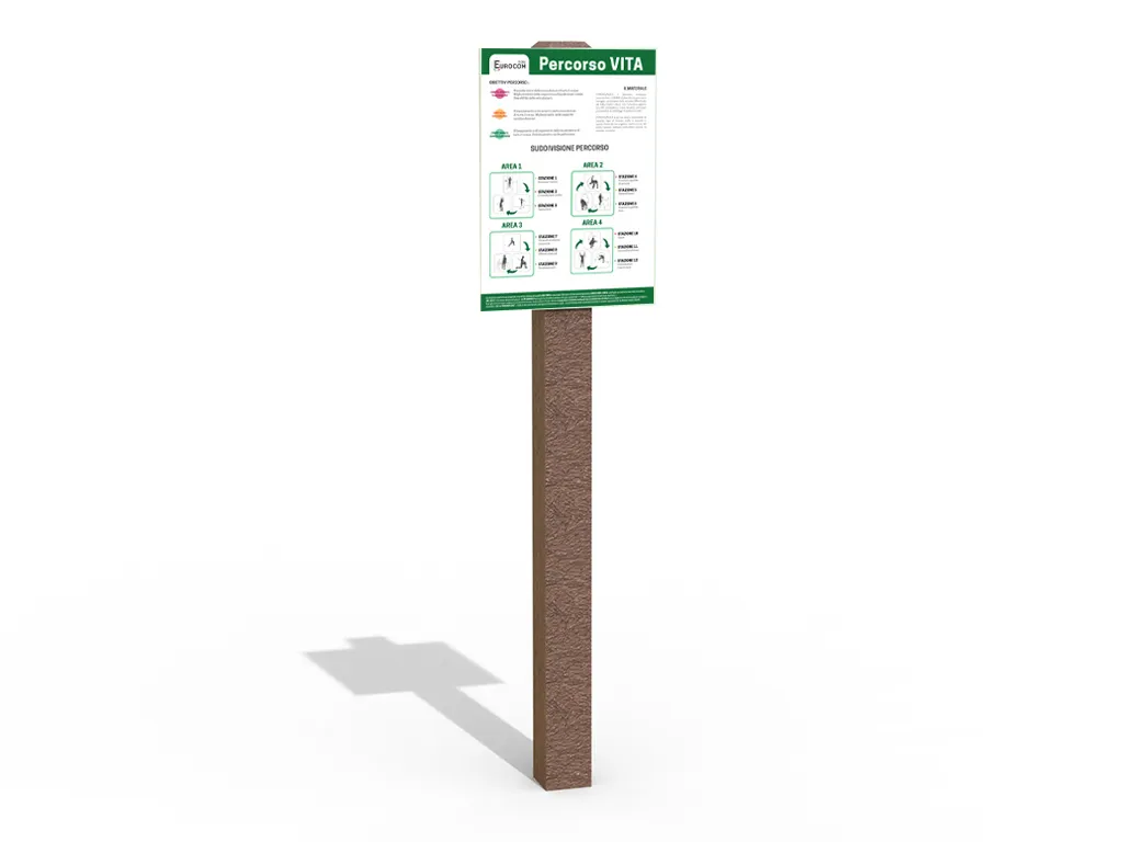 Poteau Strongplast pour parcours de santé