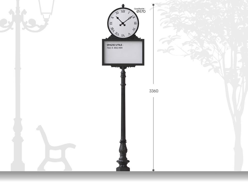 Palina con orologio