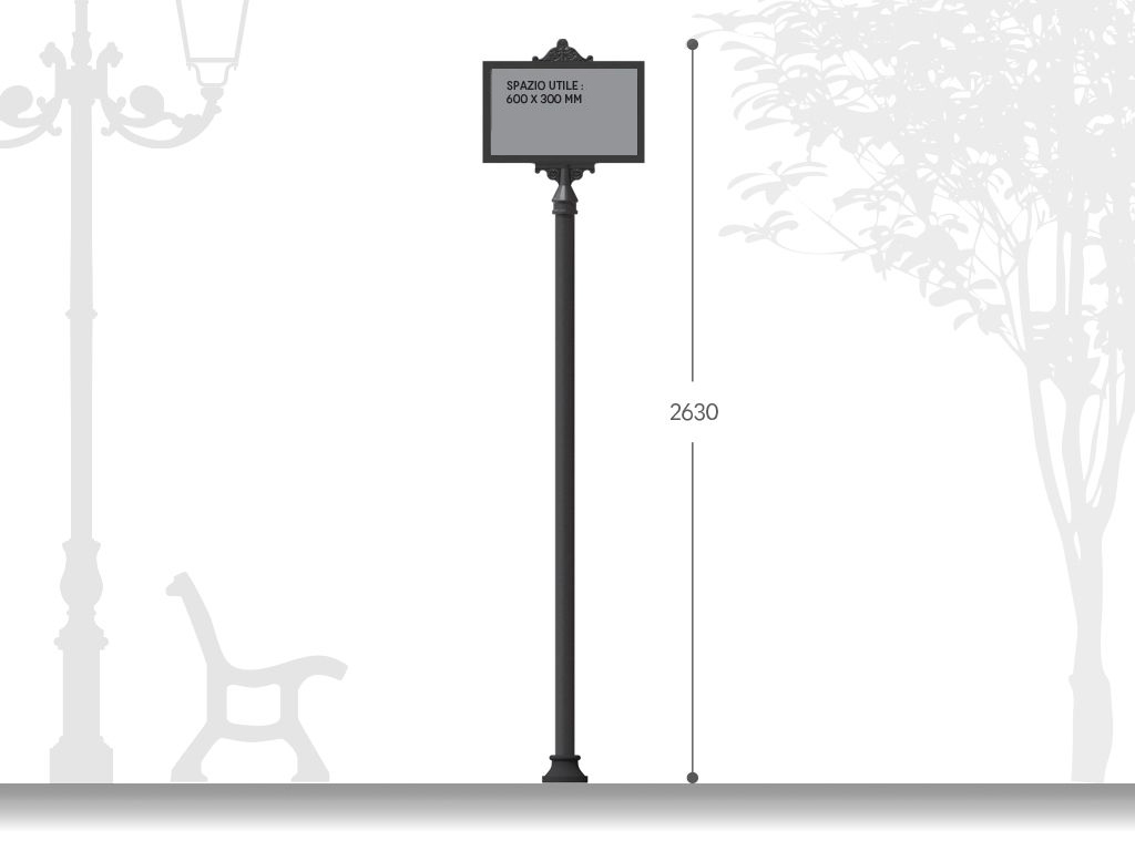 palina segnaletica artistica in ghisa e acciaio affissioni.jpg?v=1776350184644