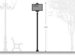 palina segnaletica artistica in ghisa e acciaio affissioni