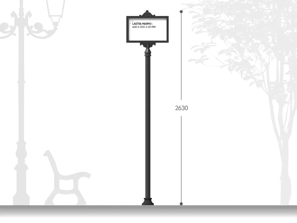 palina segnaletica artistica in ghisa e acciaio.webp?v=1776350306872