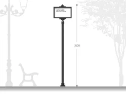 palina segnaletica artistica in ghisa e acciaio