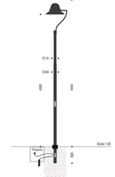 Pole for TpLuna TPLX1 with Signora Lamp