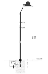 Palo per TpLuna TPLX2 con lampara Signora