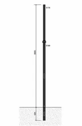 Palo rastremato artistico RA302