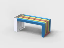 Colorful Viva bench in strongplast