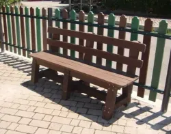 panchina 8001 in plastica riciclata marrone