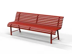 panchina classica milano acciaio nero rossa