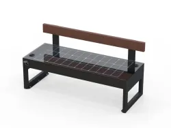panchina ecobench con accessorio schienale