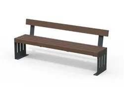 Modern Bench with Backrest