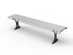 panchina shark senza schienale 2 metri logo