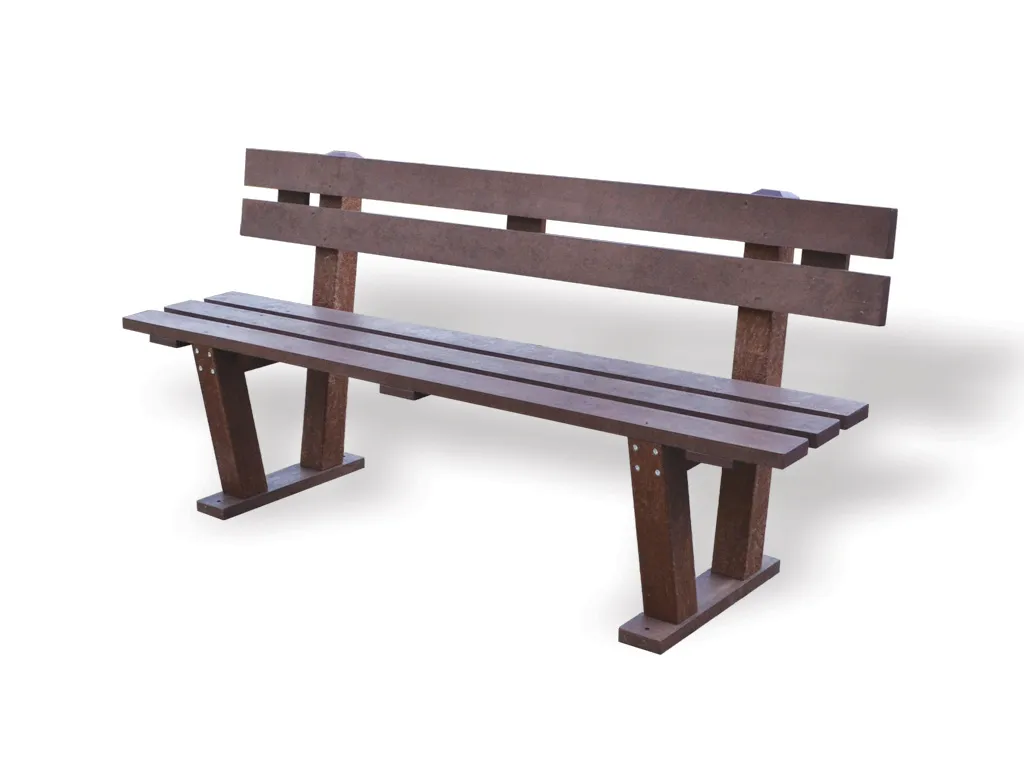 Valencia Bench in Strongplast, Recycled Plastic