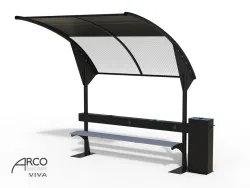 pensilina arco smart ricarica dispositivi attesa bus alimentata da fotovoltaio
