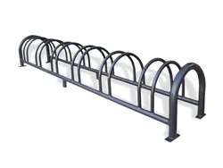 Künstlerischer Fahrradständer aus Stahl für sechs Fahrräder, Economy-Modell