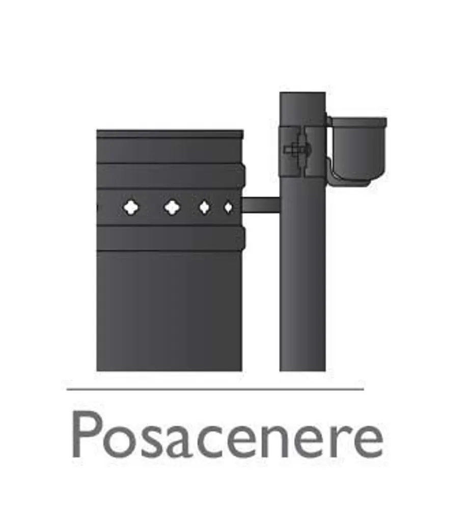 Scrumieră pentru stâlp cu sistem de golire