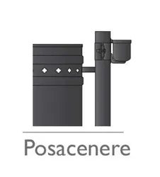 Pole-Mounted Ashtray with Easy-Empty System