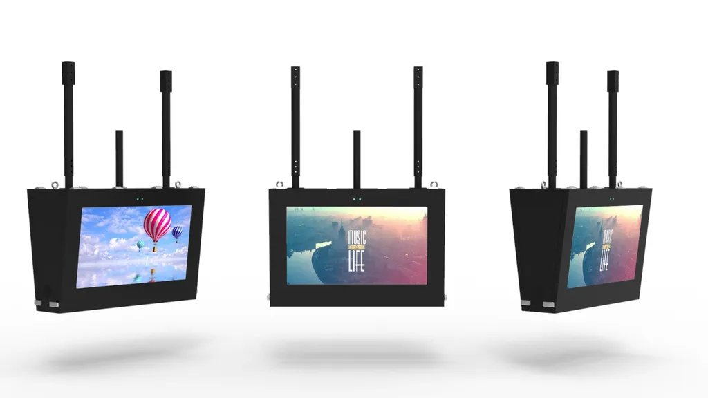 Doppelseitige Digital Signage für Bushaltestellen