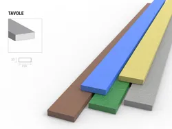 Profilo Tavola 30x150mm in plastica riciclata