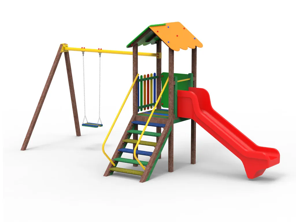 Slide Tower with Swing