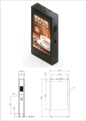 Outdoor digital signage totem with 55-inch non-touch screen